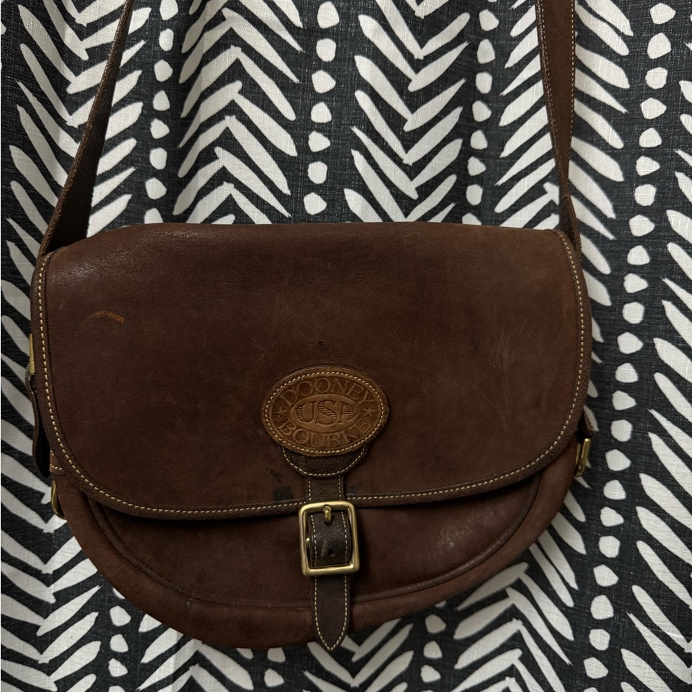 Dooney & Bourke Dark Brown Leather Satchel